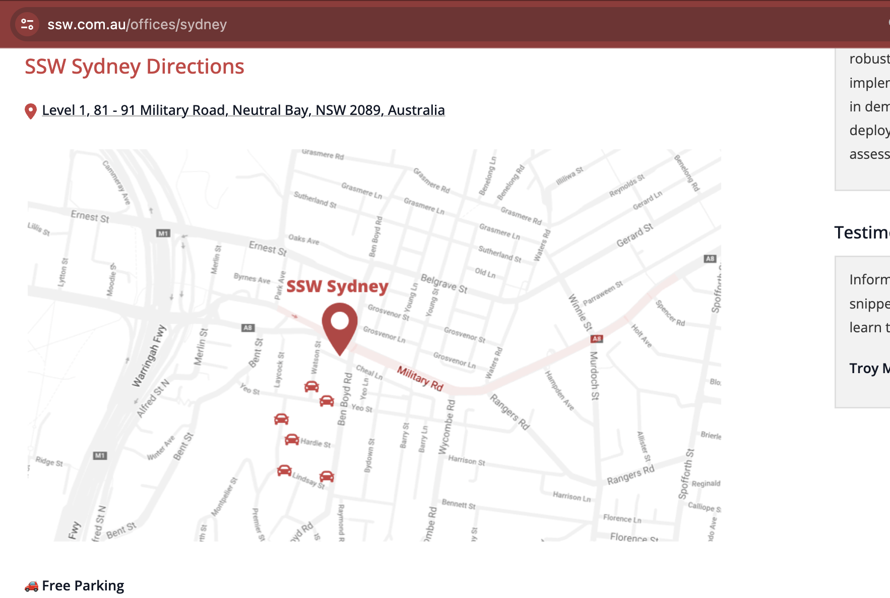 Figure: Link added to address