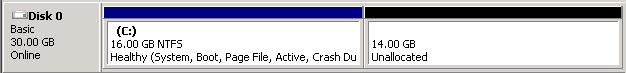 The first partition on the disk needs to be expanded to use up the unallocated space created when expanding the VHD