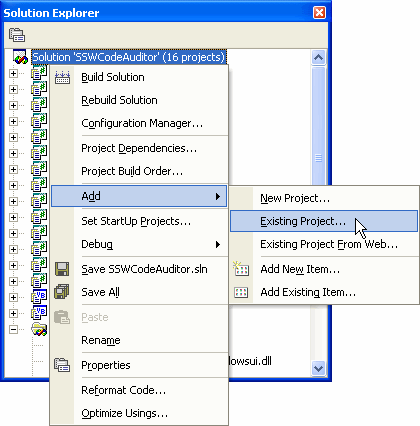 Add existing project