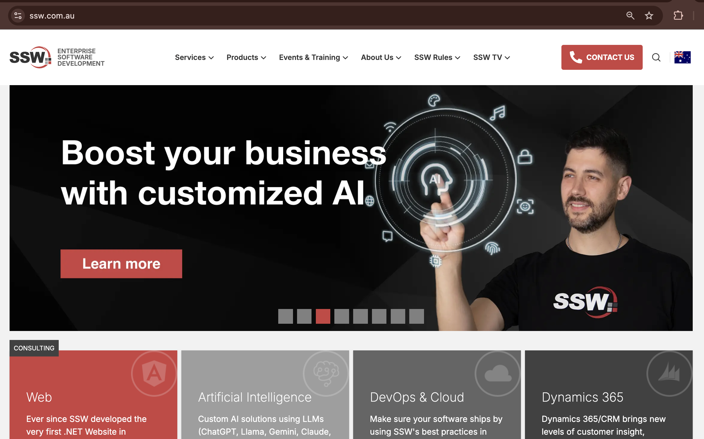 Figure: Website is up and running