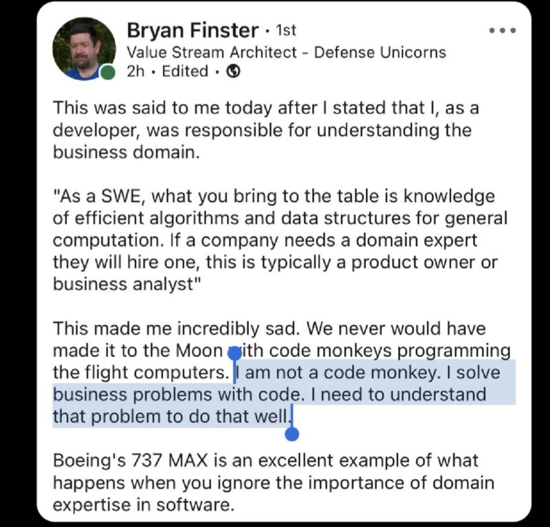 Source: Bryan Finster on LinkedIn
