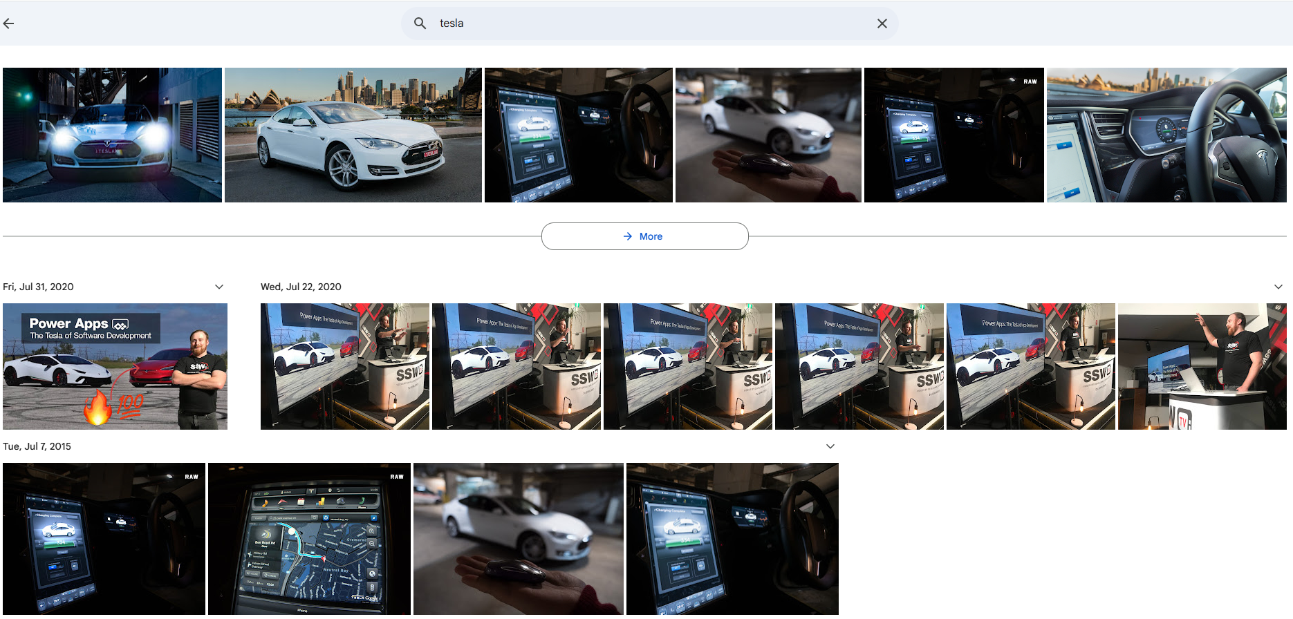 ✅Good Example: With Google Photos you can organise your photos into folders, but also search for keywords or names to find things easily. They also display as thumbnails for greater visability.
