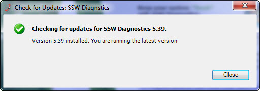 Figure 2: Confirmation that they already have the latest version