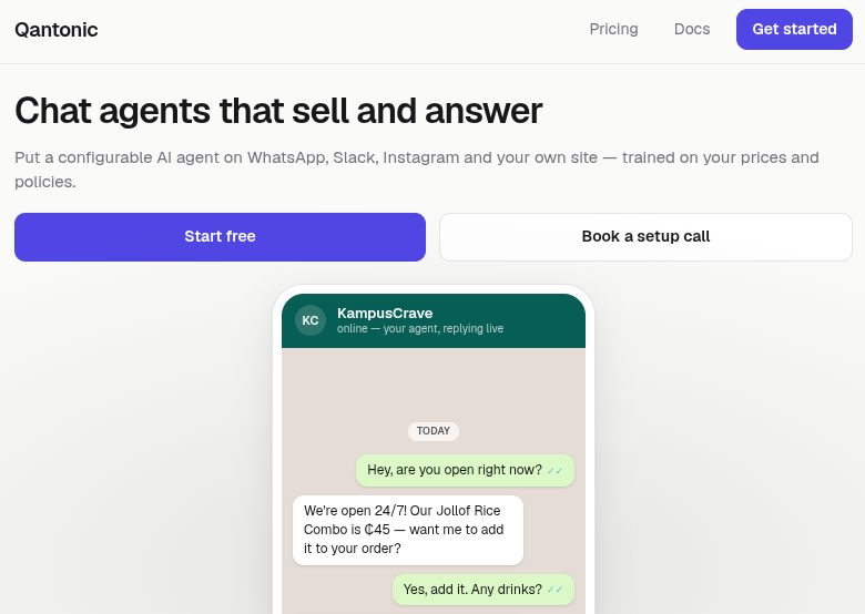 Qantonic AI agents