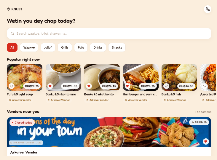 KampusCrave Food Delivery Apps