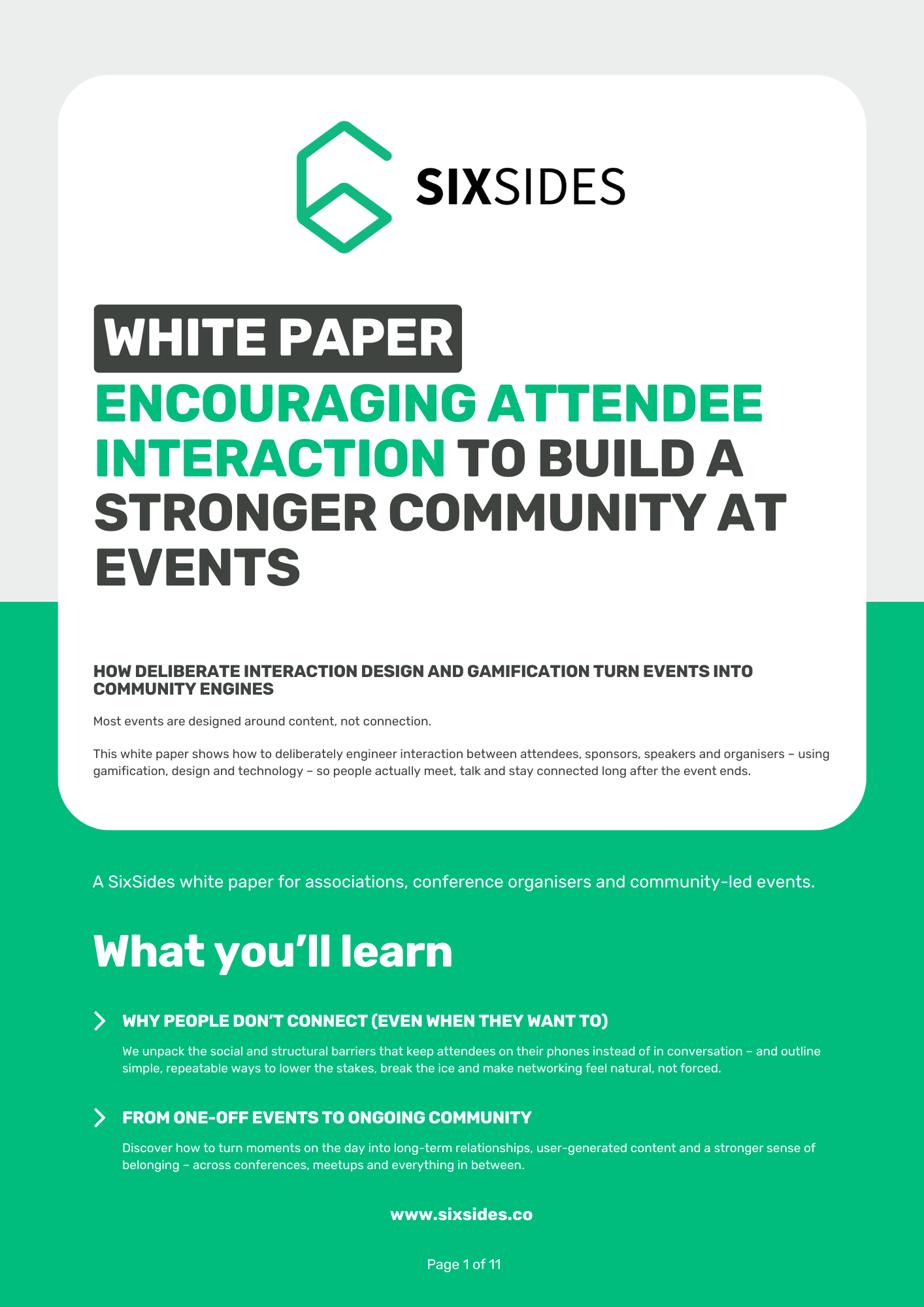 Encouraging Attendee Interaction to Build a Stronger Community at Events