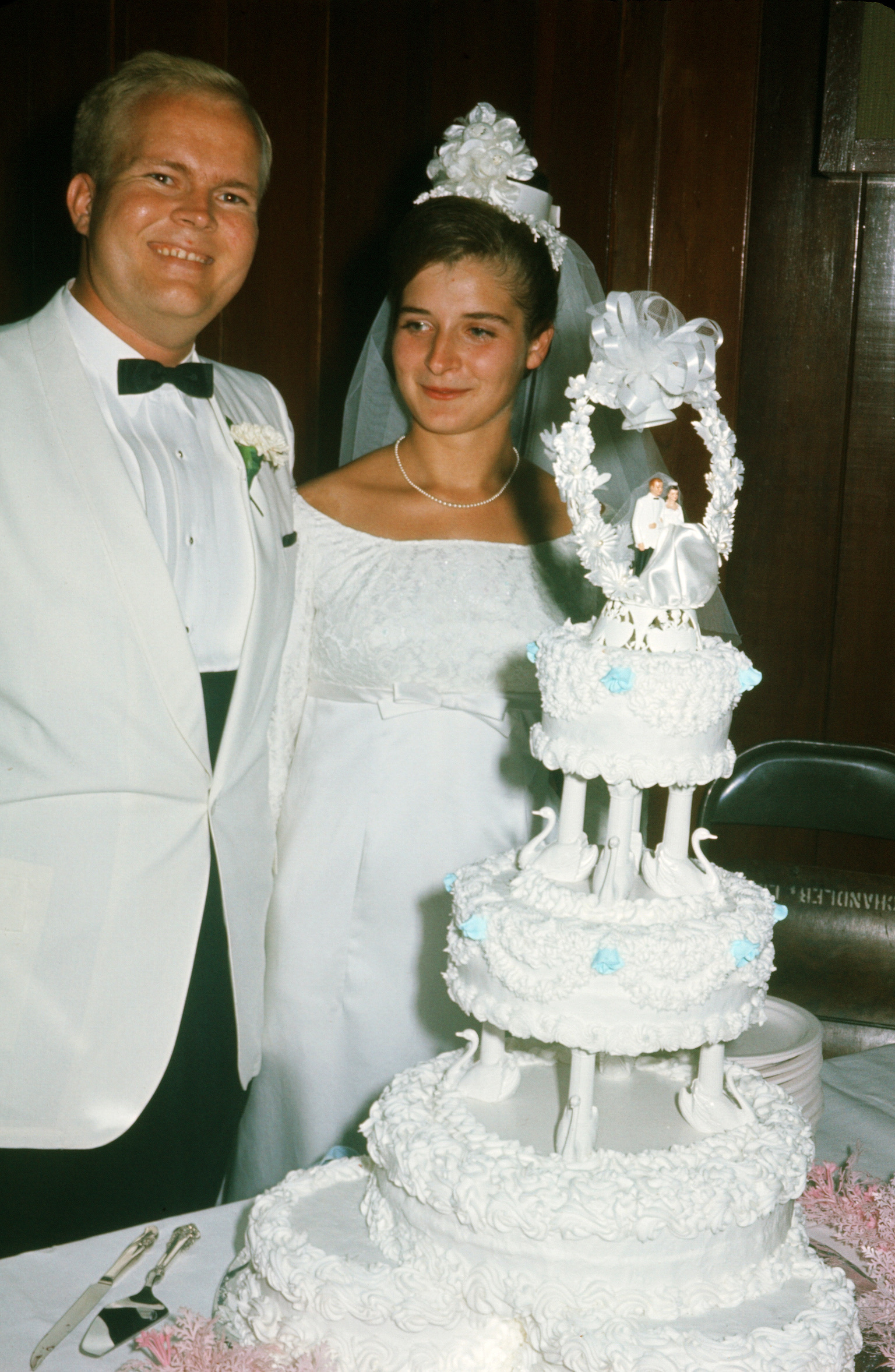 Clifford Goodman Jr. and Nadina Hofstätter at their wedding, August 1966