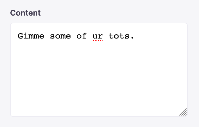 Textarea Input