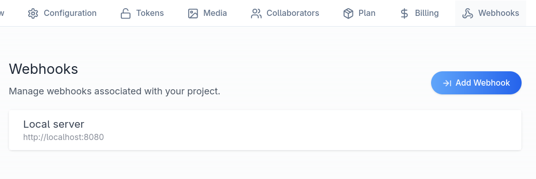 webhook dashboard