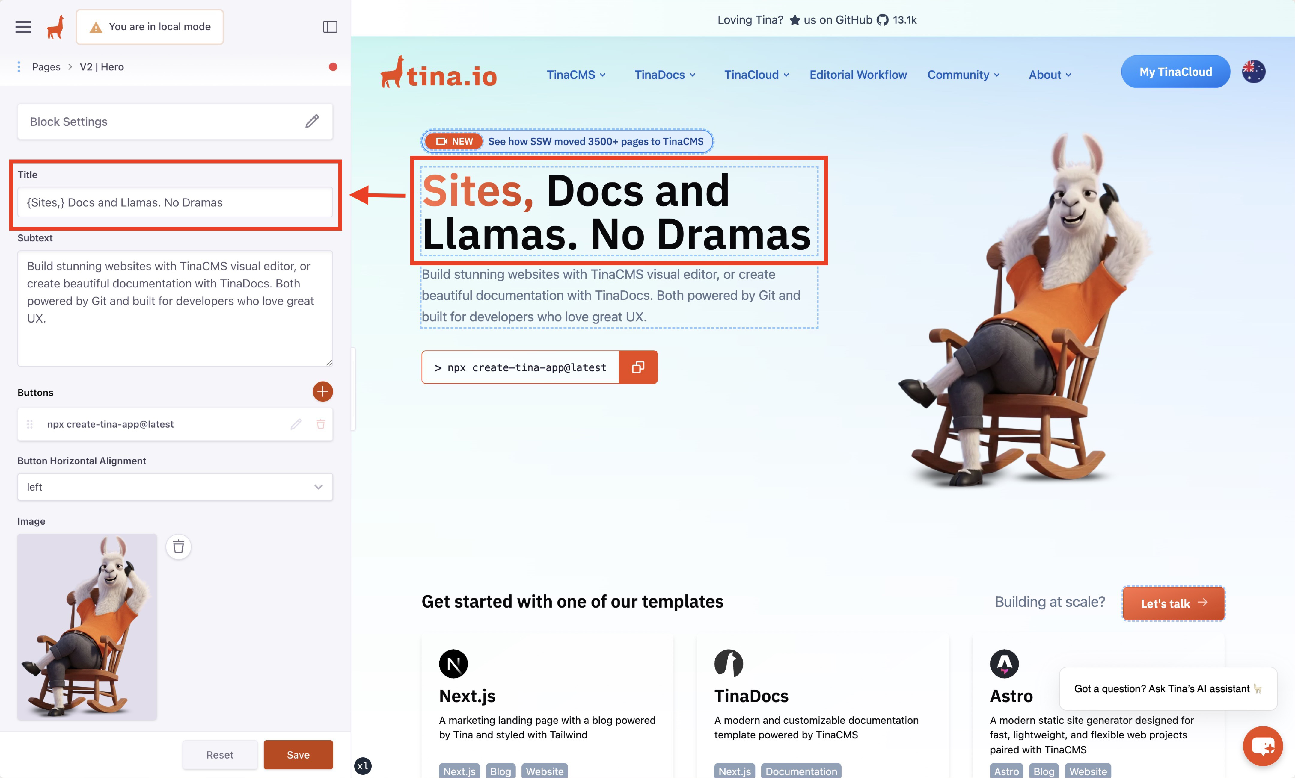 Visual Element Highlighting of Title
