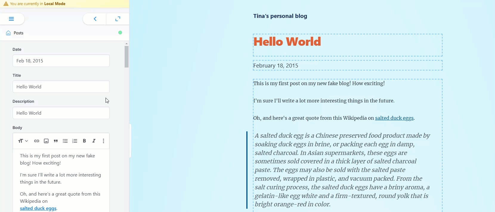 将现有的Gatsby项目转换为TinaCMS | TinaCMS Docs