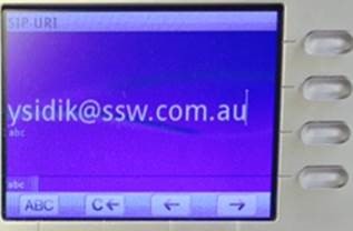 Enter in your SIP-URI