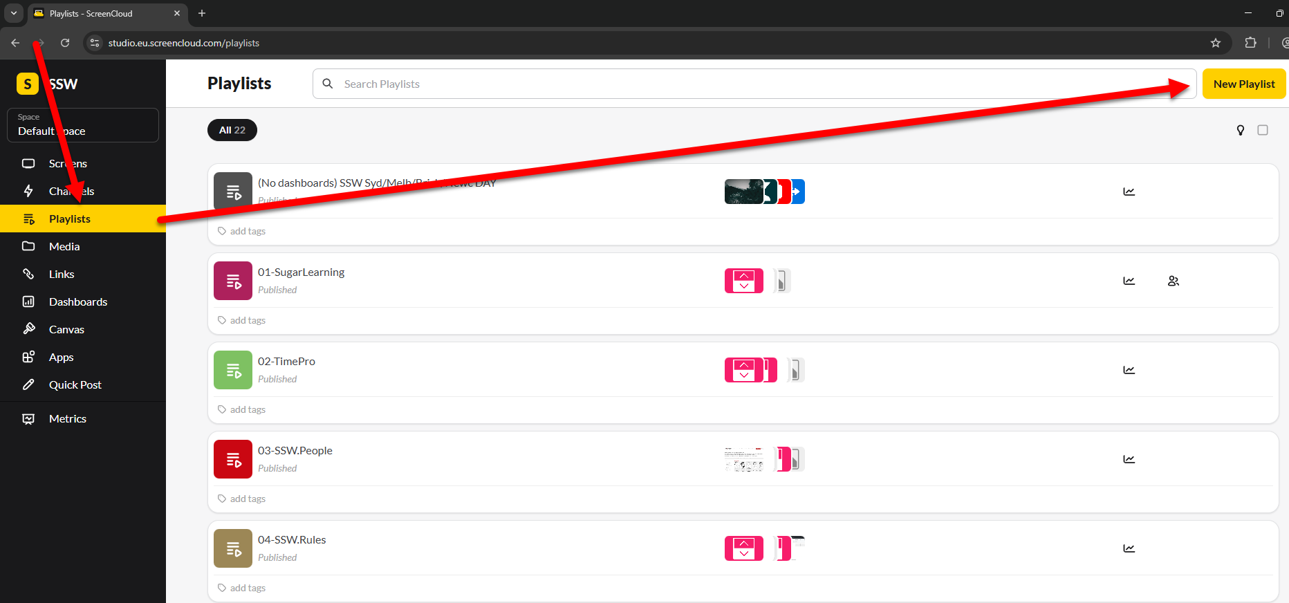 ScreenCloud Playlist