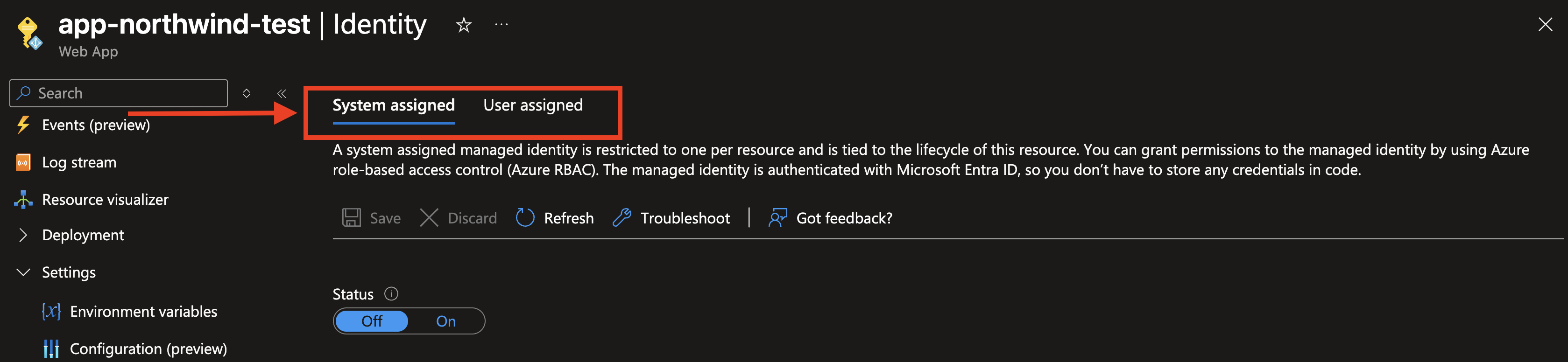 Type of managed identities in Azure