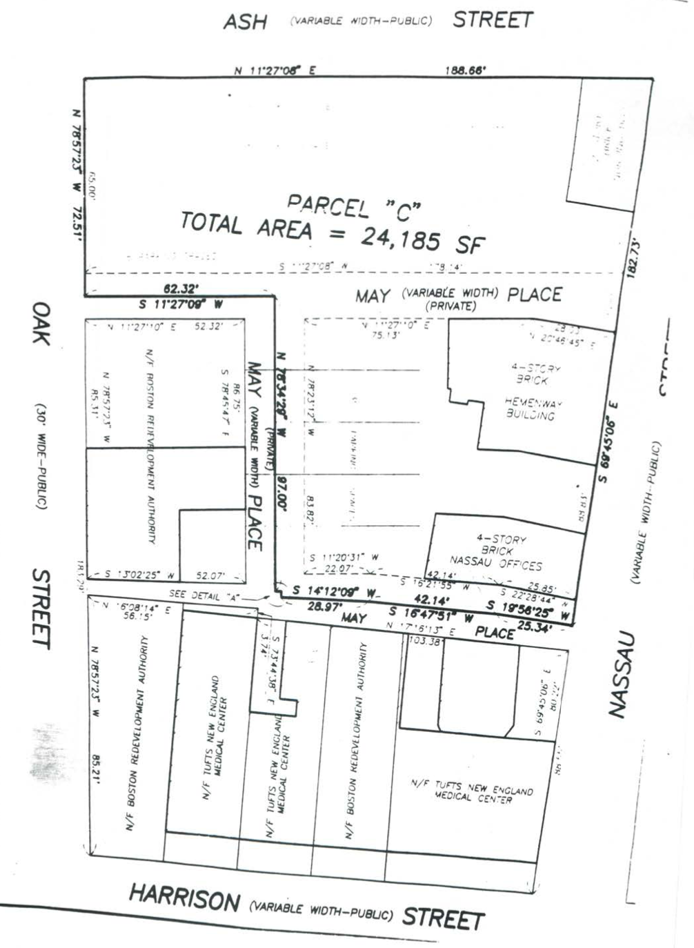 Parcel maps of Boston&rsquo;s Chinatown and the surrounding area (ca. 1991), Chinese Progressive Association Records. Courtesy of Northeastern University Archives and Special Collections