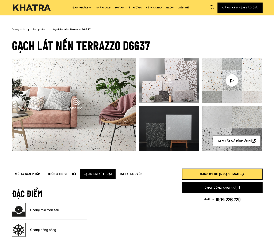 Khatra interior design studio website preview