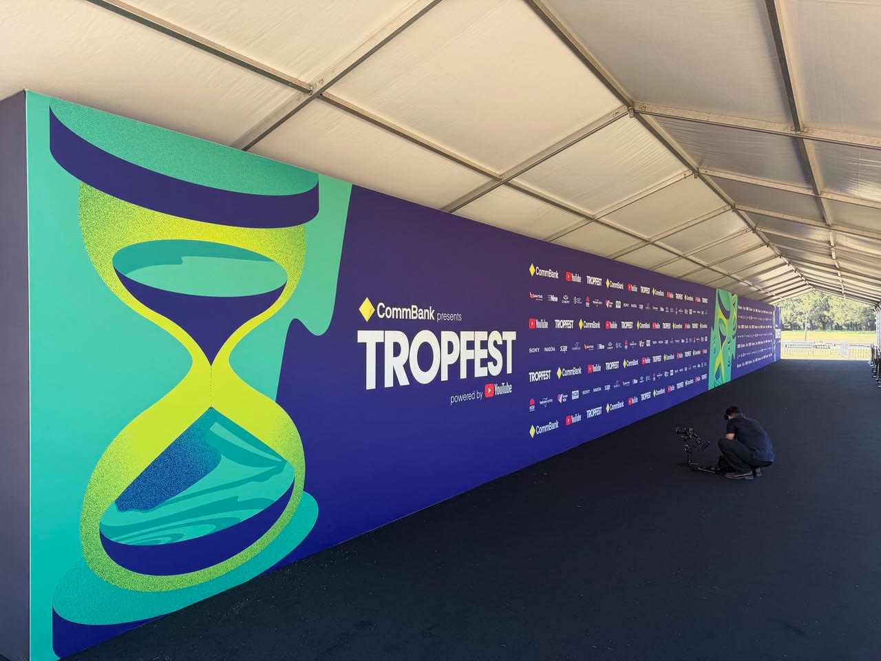40m Premium Media Wall at Tropfest Sydney