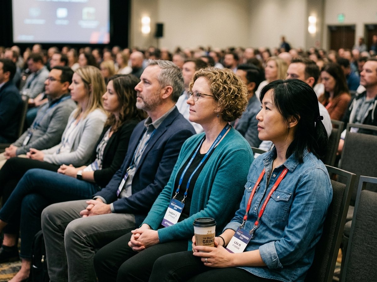 Conference audience portrait