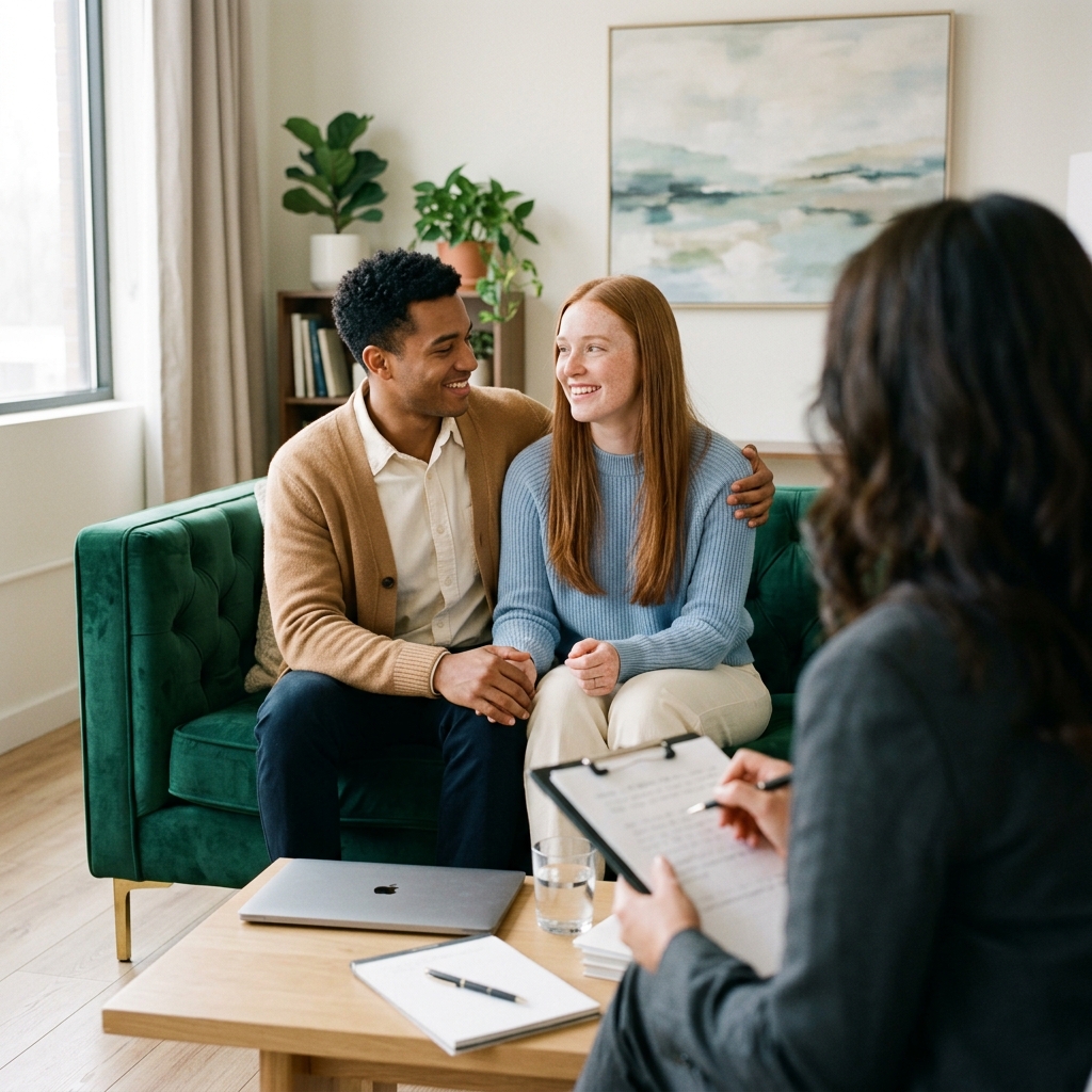 Couple in a counseling office