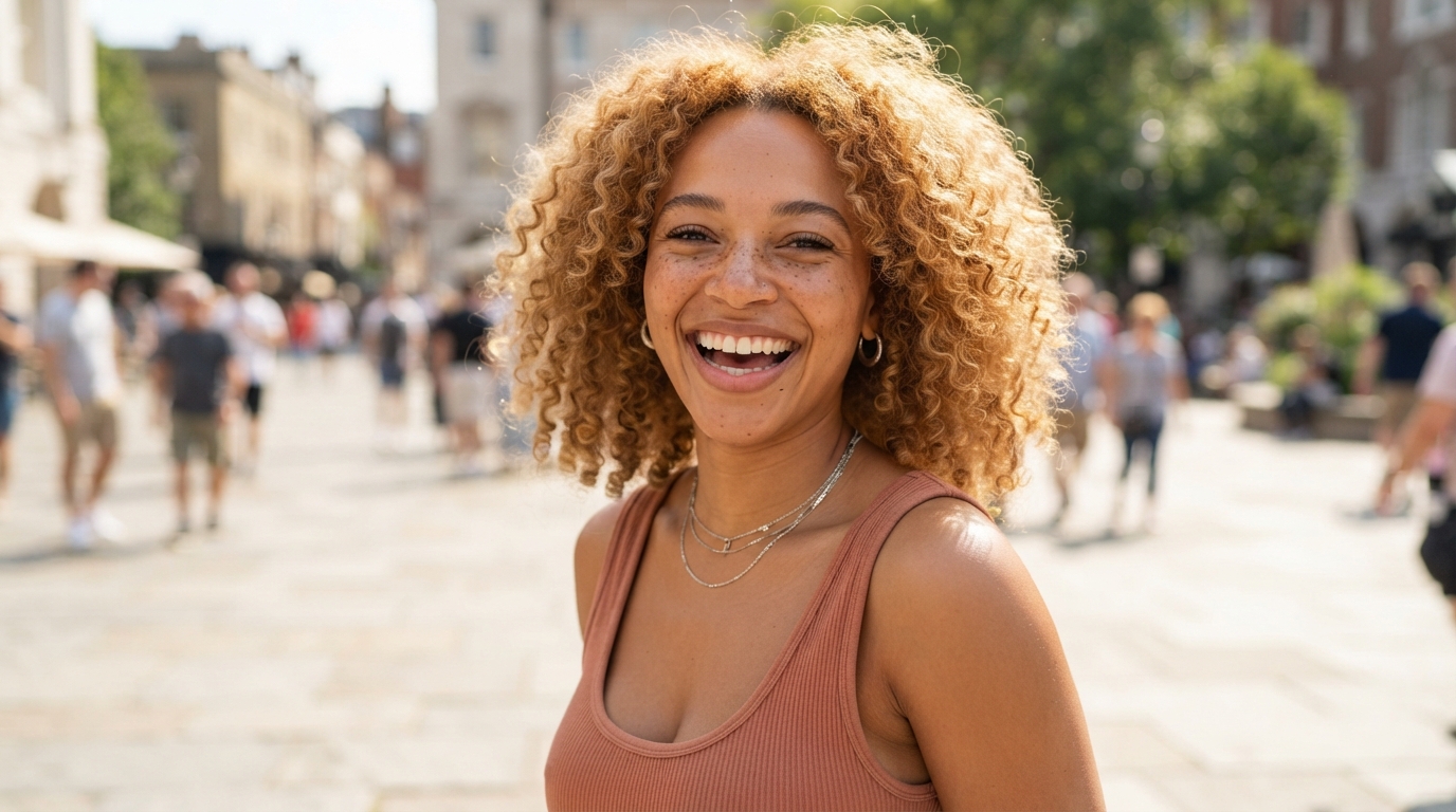 Young woman smiling at camera