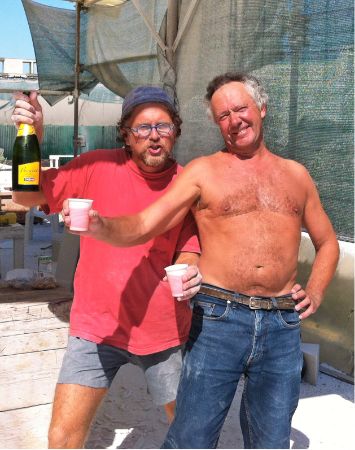 Luc Verbeke with Luca Marovino in Carrara, Italy