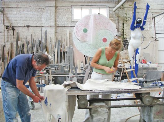 Luc Verbeke working on his atelier in Kortrijk, Belgium