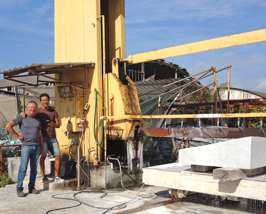Luc Verbeke with Carlo Andrei (GA Marble) in Carrara, Italy