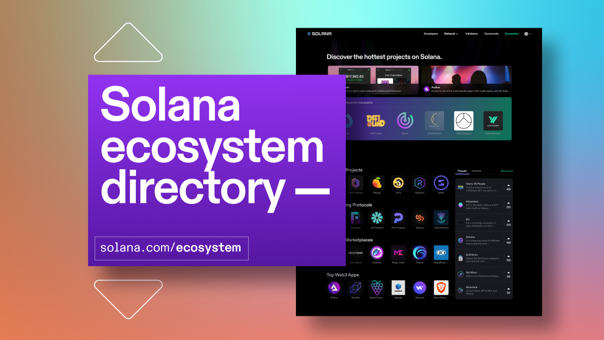 Announcing the new Solana ecosystem directory | Solana Media