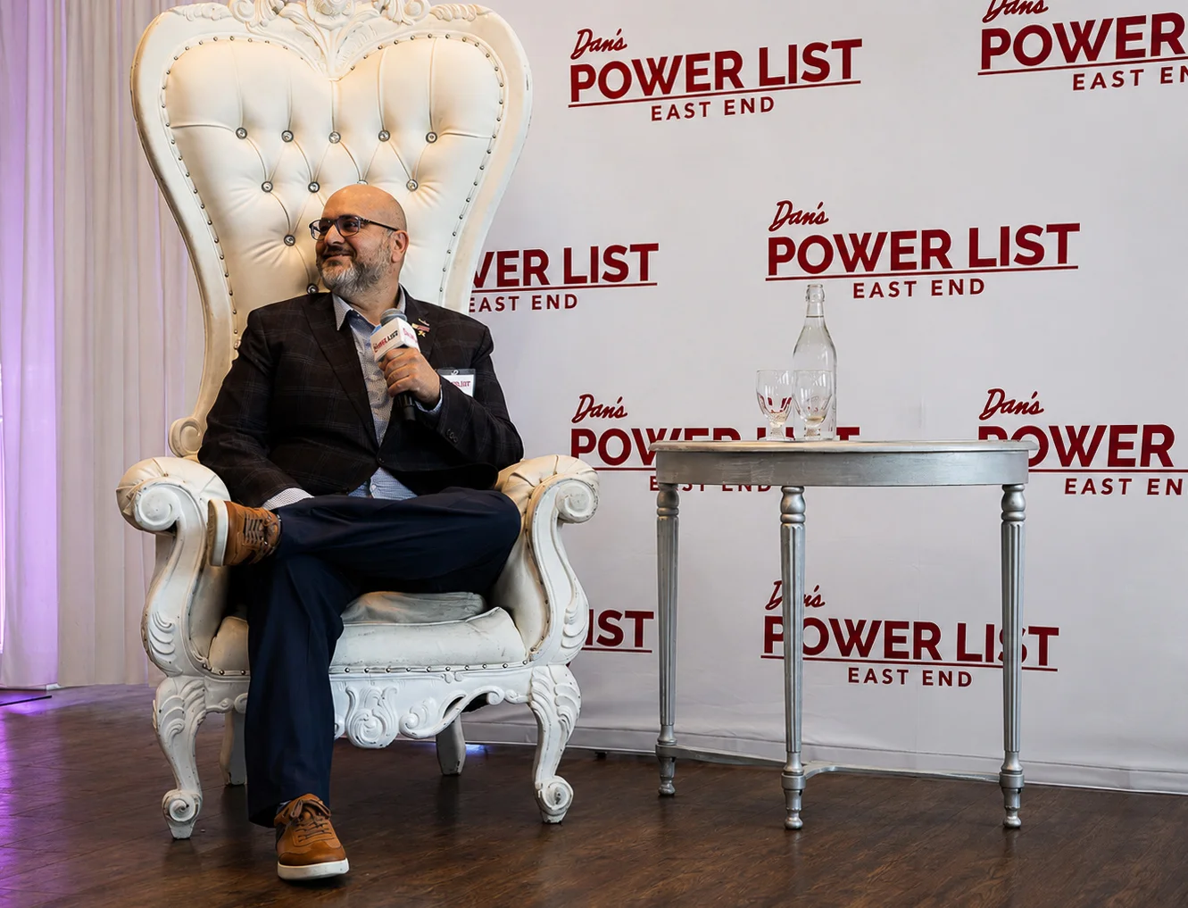 Chris Coluccio at the Dan's Power List of the East End awards reception