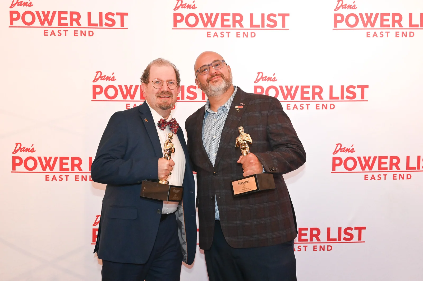 Chris Coluccio and Ian Wilder at the Dan's Power List of the East End awards reception