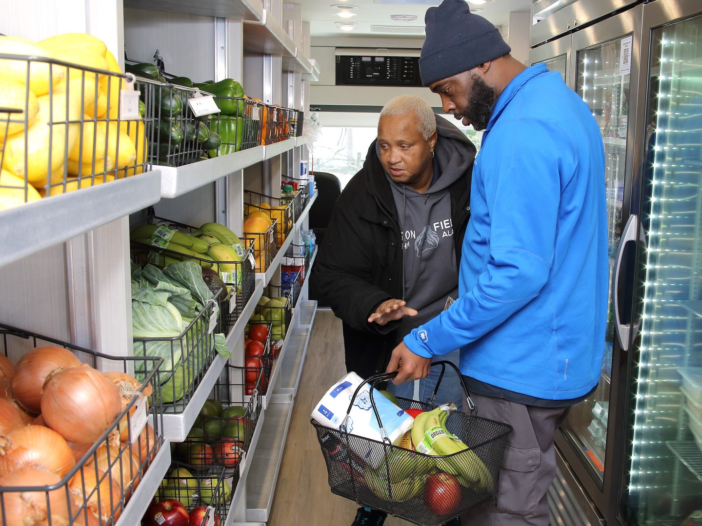 Mobile market with fresh produce