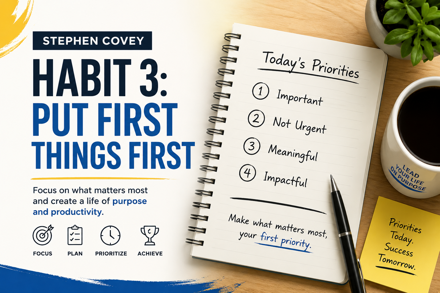 Habit 3 of Stephen Covey: Put First Things First