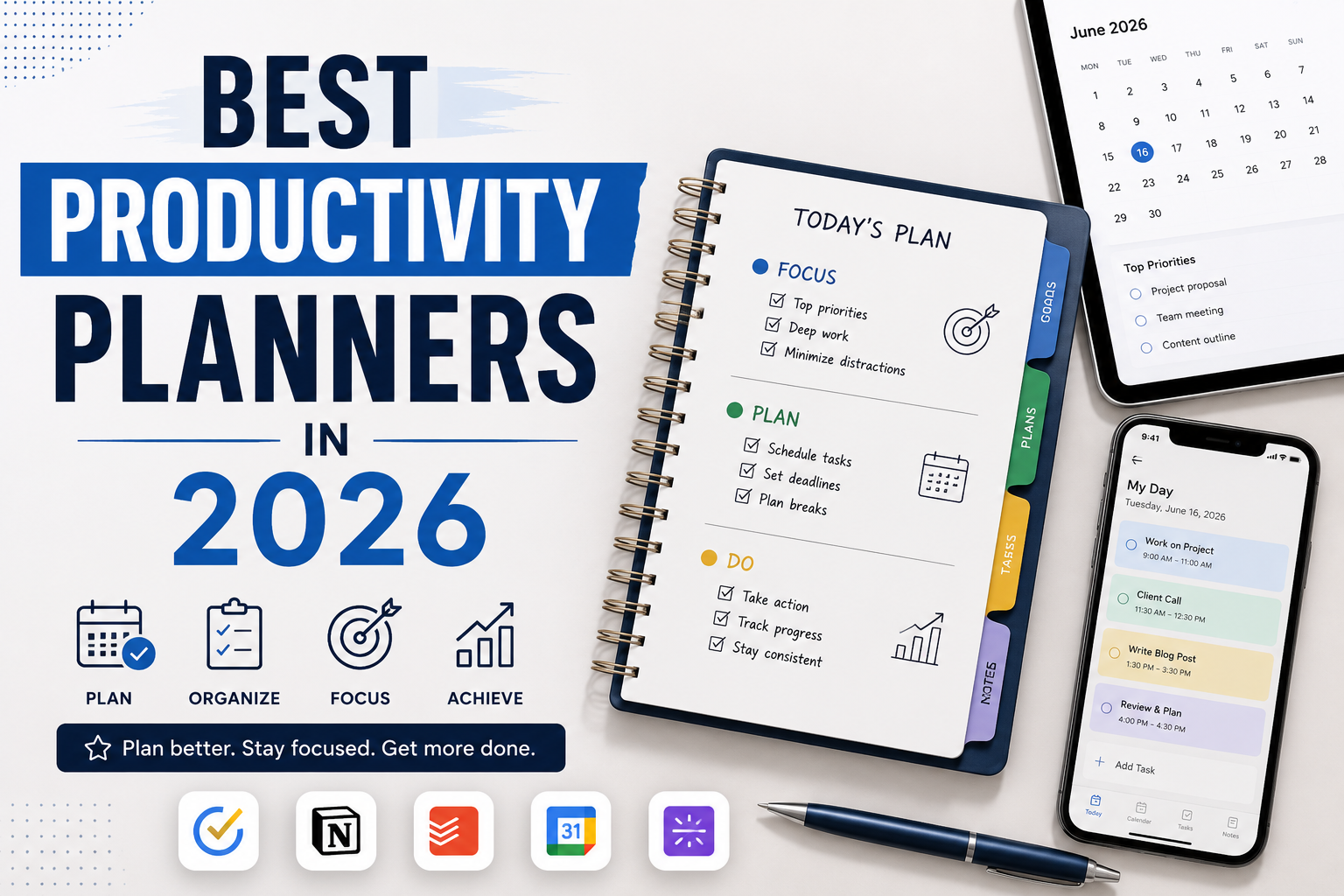 10 Best Productivity Planners in 2026
