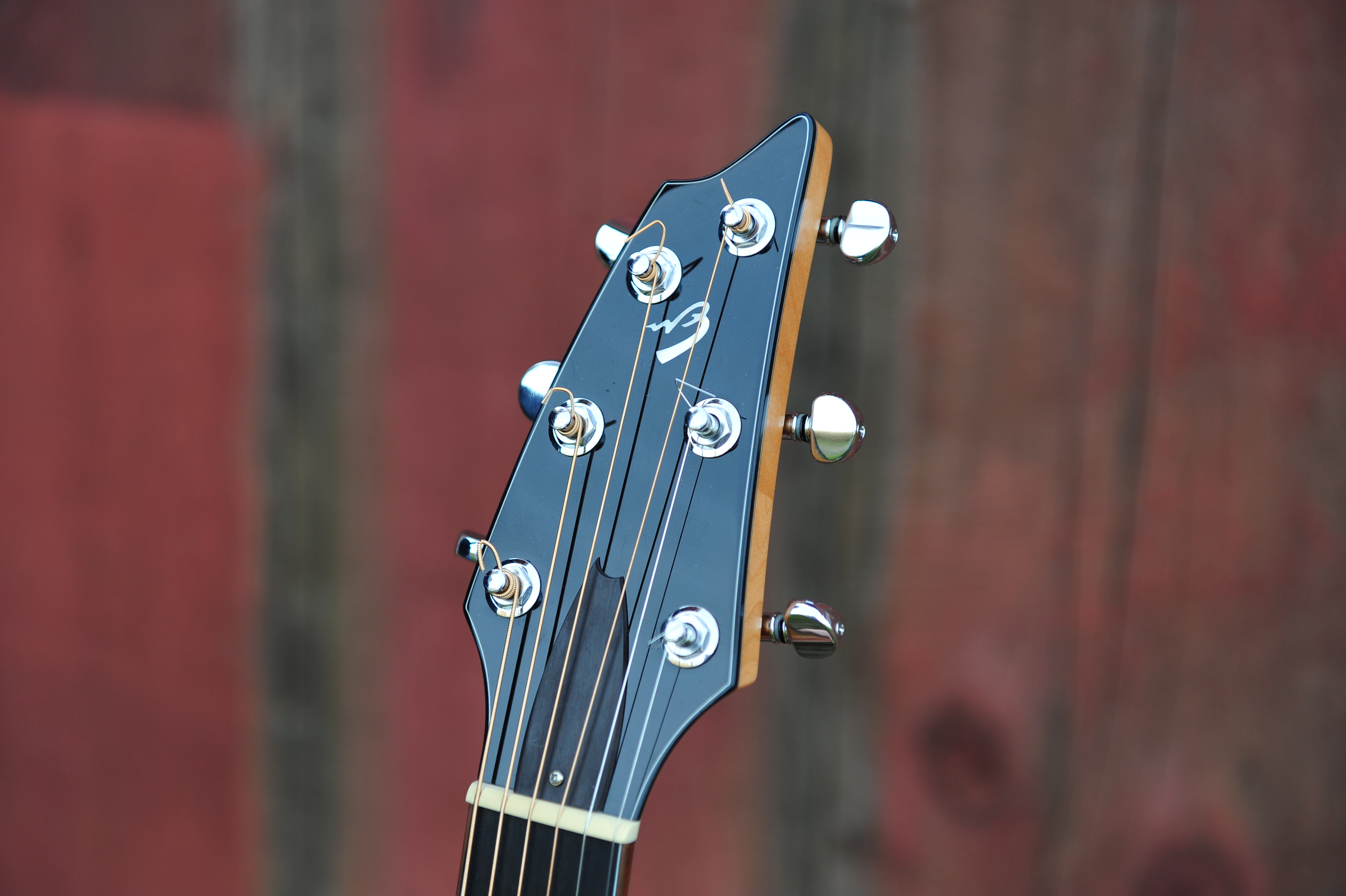 Headstock and tuning machines of Kyle's Breedlove C12/MP guitar