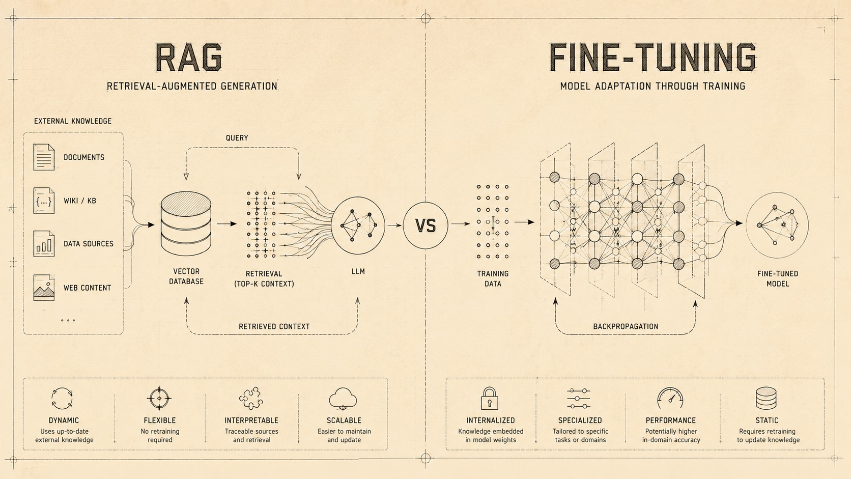 RAG vs Fine Tuning Visualized
