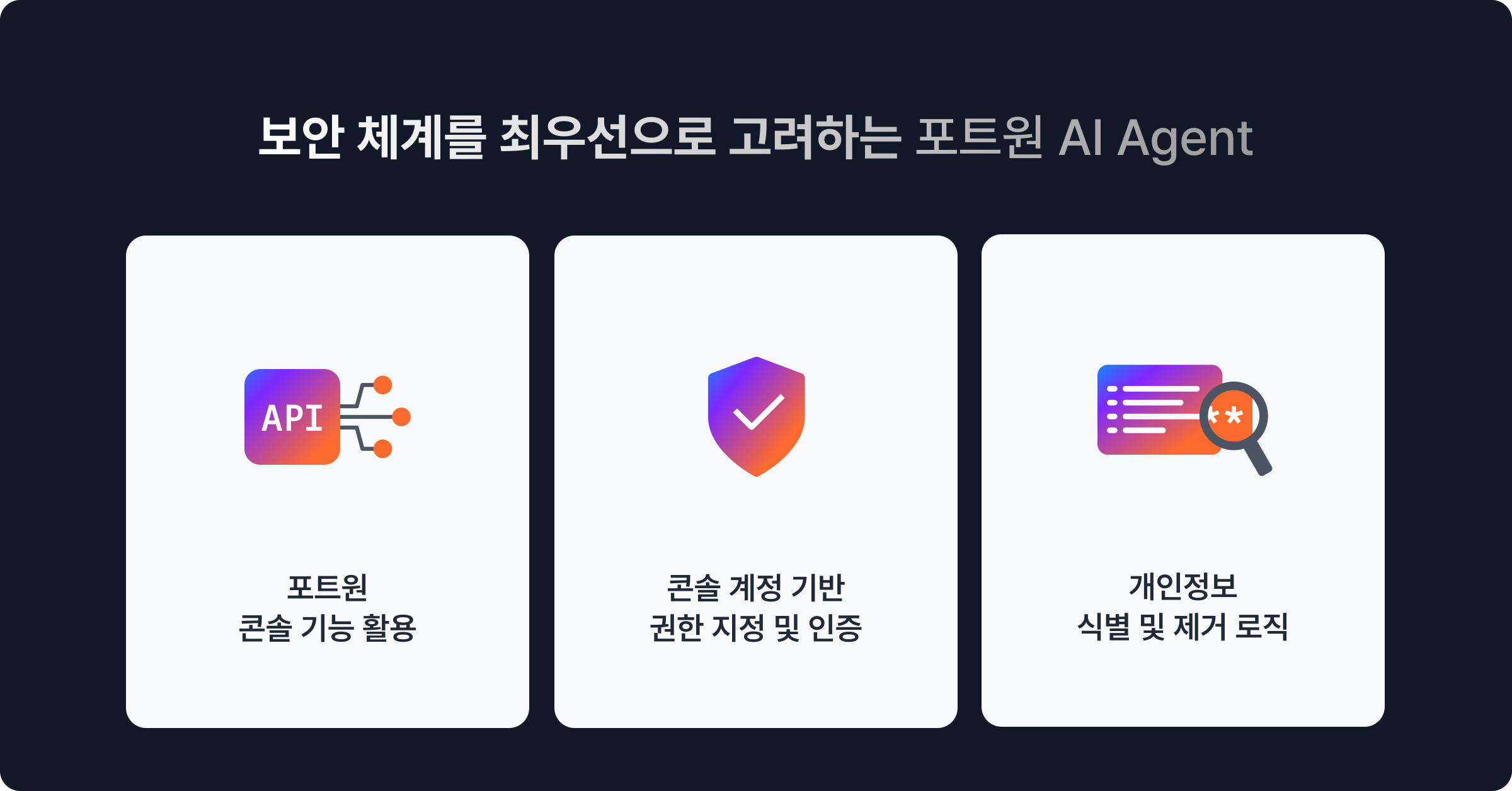 보안 체계를 최우선하는 포트원 AI agent