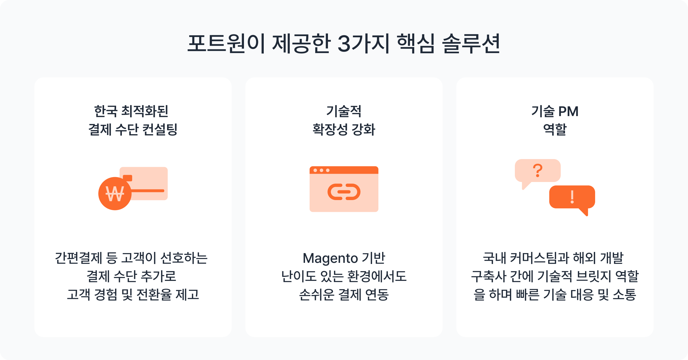 포트원 핵심 결제 솔루션