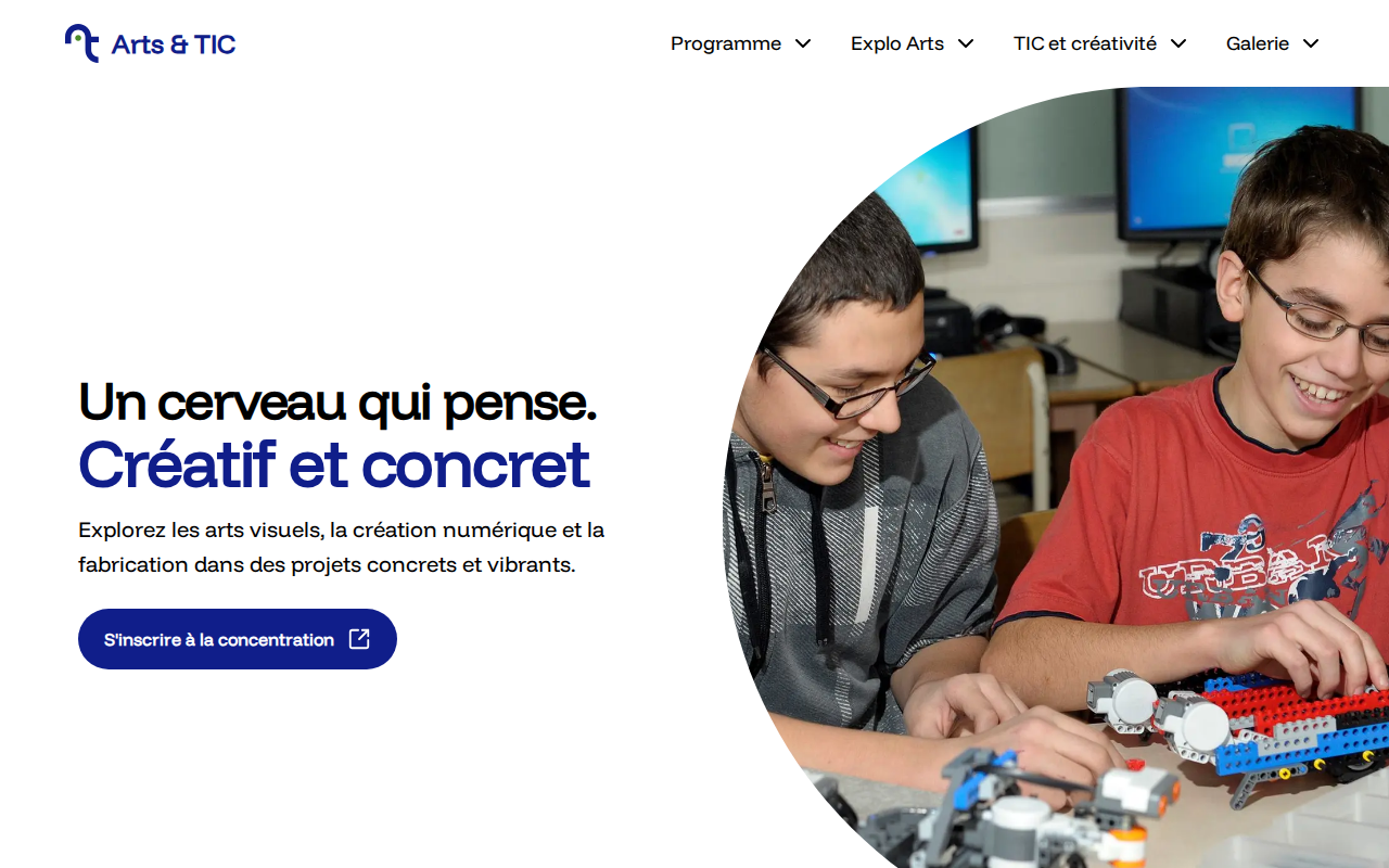 Arts et TIC : Site web de la concentration Arts et TIC de la Camaradière