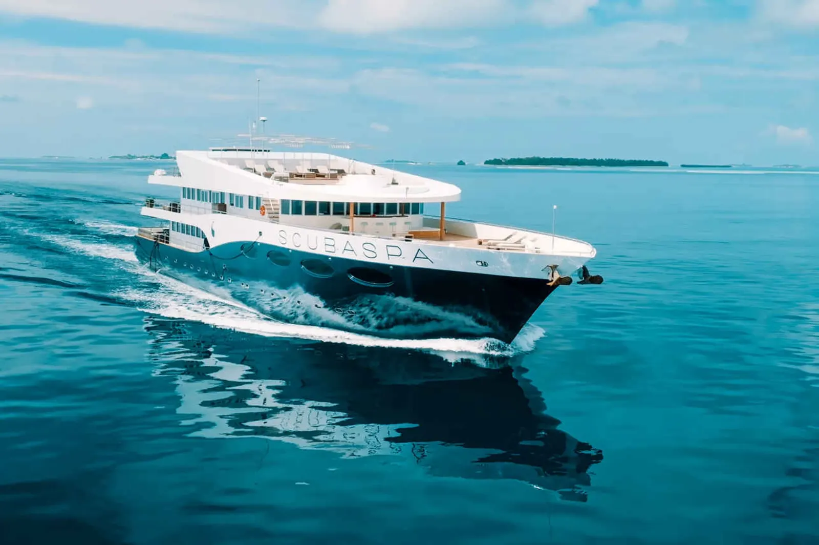 Un yacht de la flotte Scubaspa, Maldives