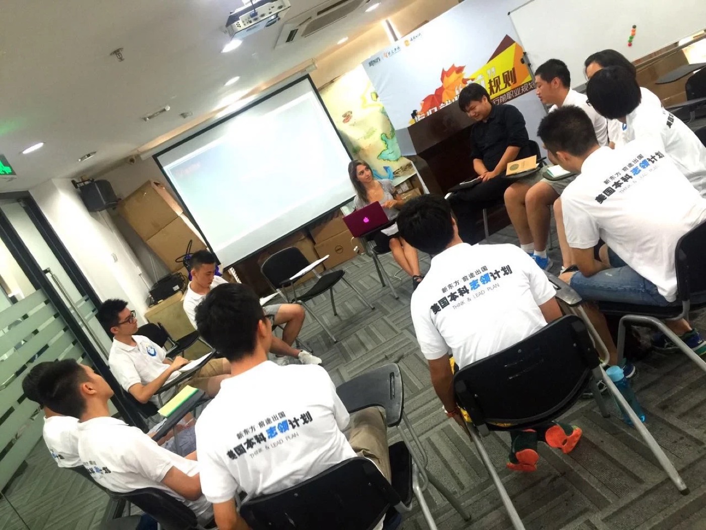 Andrea leading a workshop with students