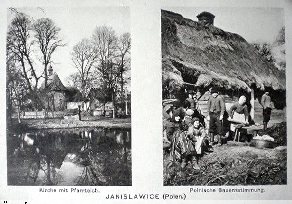 Kosciol Swietej Malgorzaty Dziewicy i Meczennicy Janislawice stare zdjecie - historia