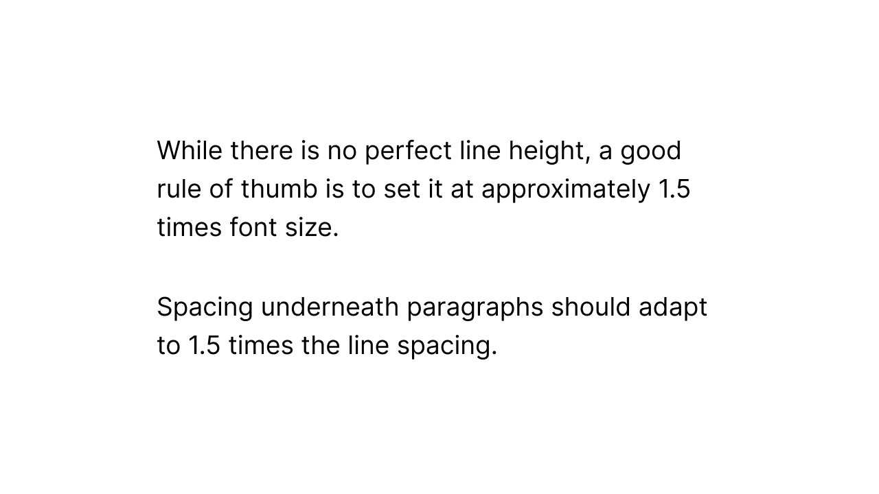 A good example of line height