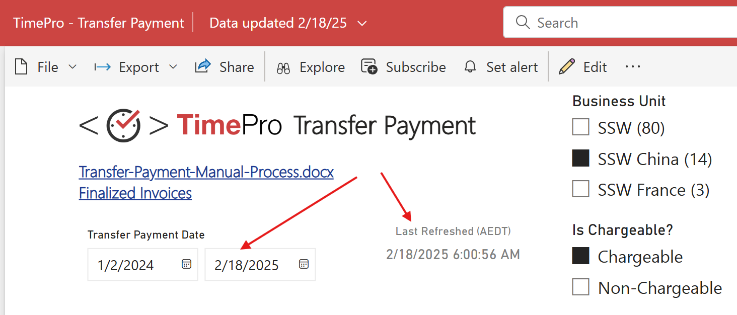 Power BI report displaying dates in US format because the browser language is set to US English