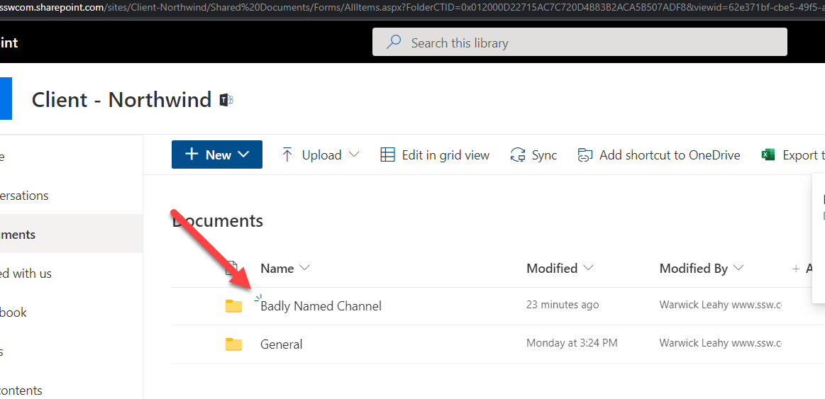 Figure: The folder name didn't change yet