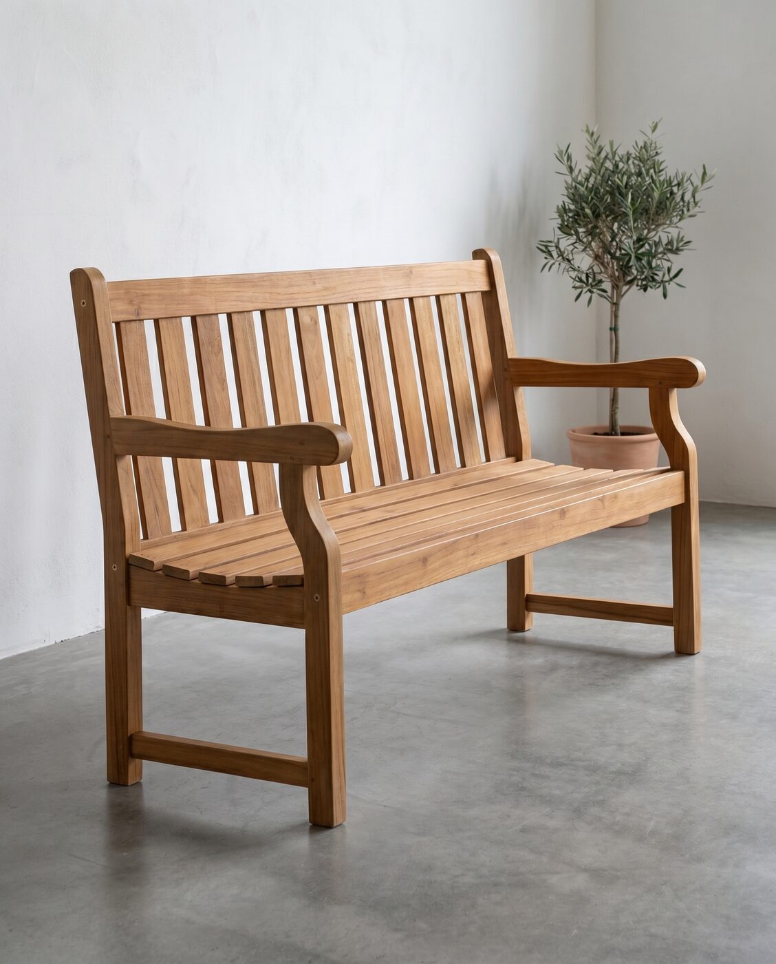3-Seat Garden Bench – White