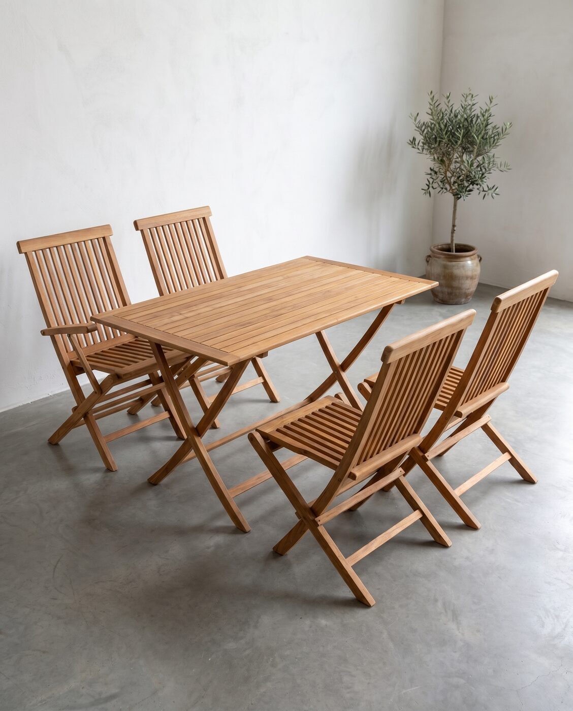 Folding Dining Set – 4-Seat