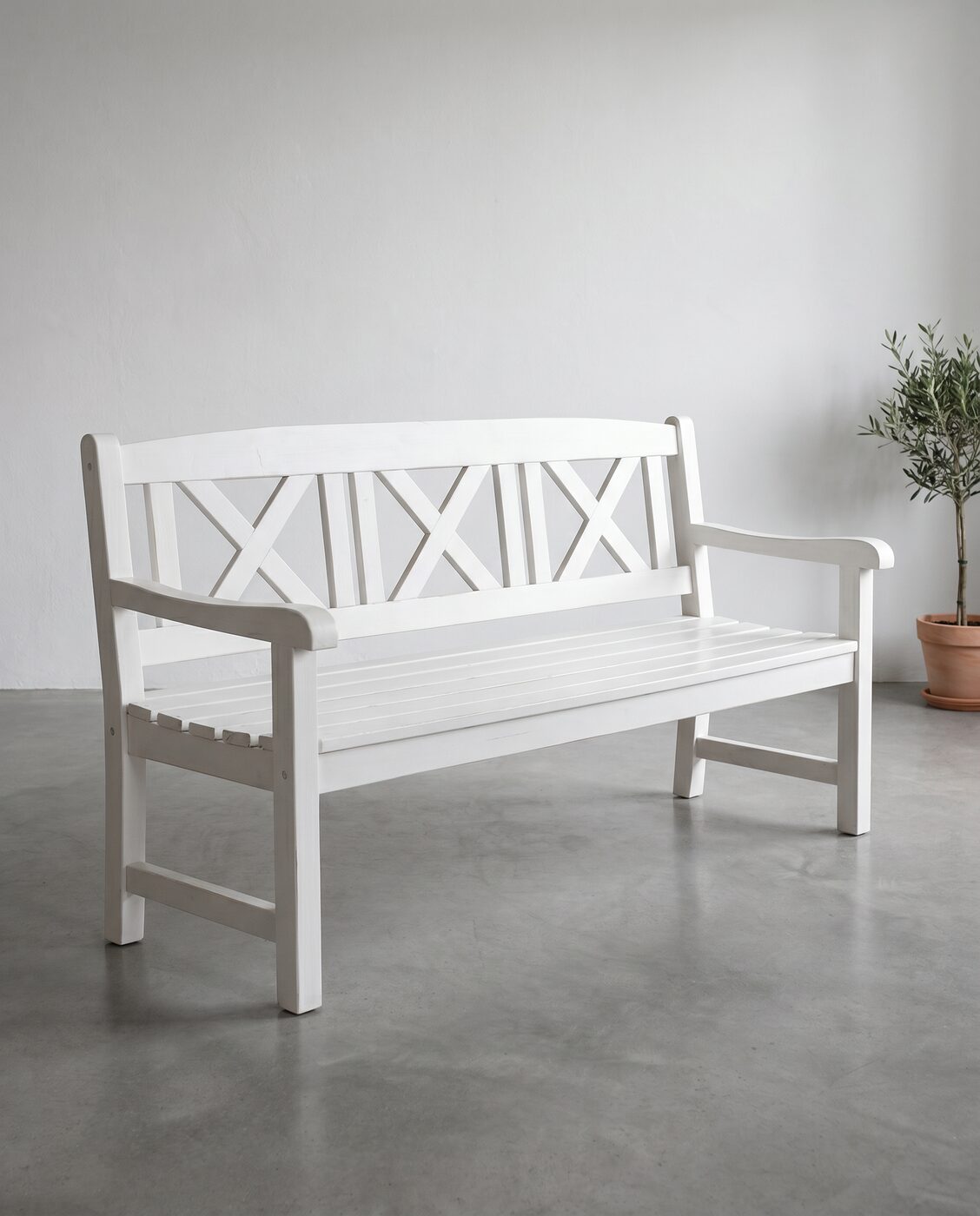 X-Cross Bench – White