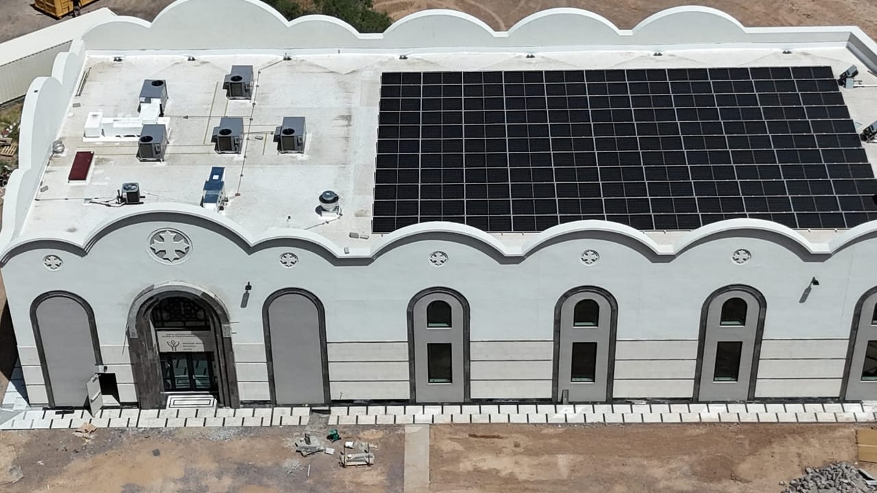 Rooftop solar on a Coptic Orthodox church in Phoenix, Arizona