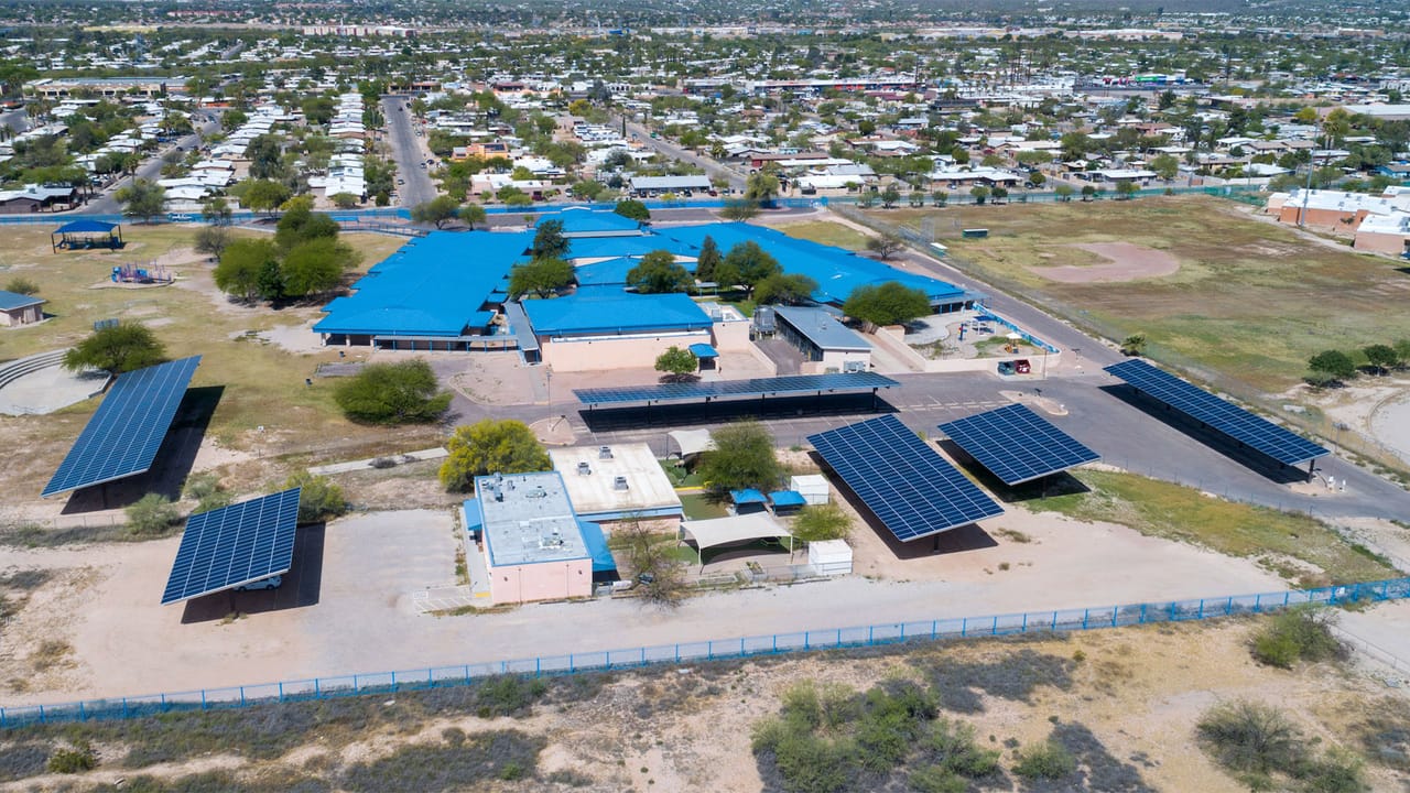 Liberty Elementary solar carports, Tucson