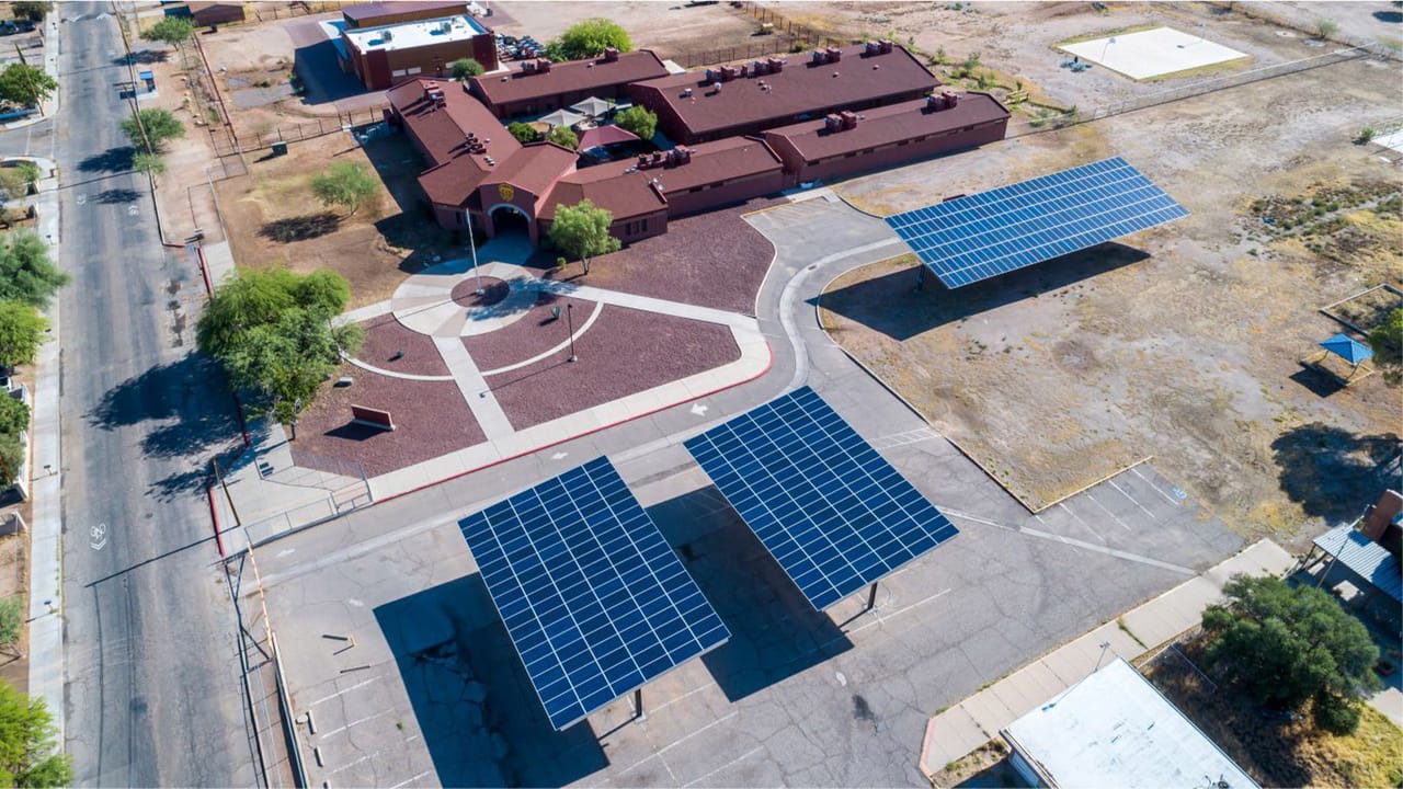 STAR Academic High School solar installation, Tucson
